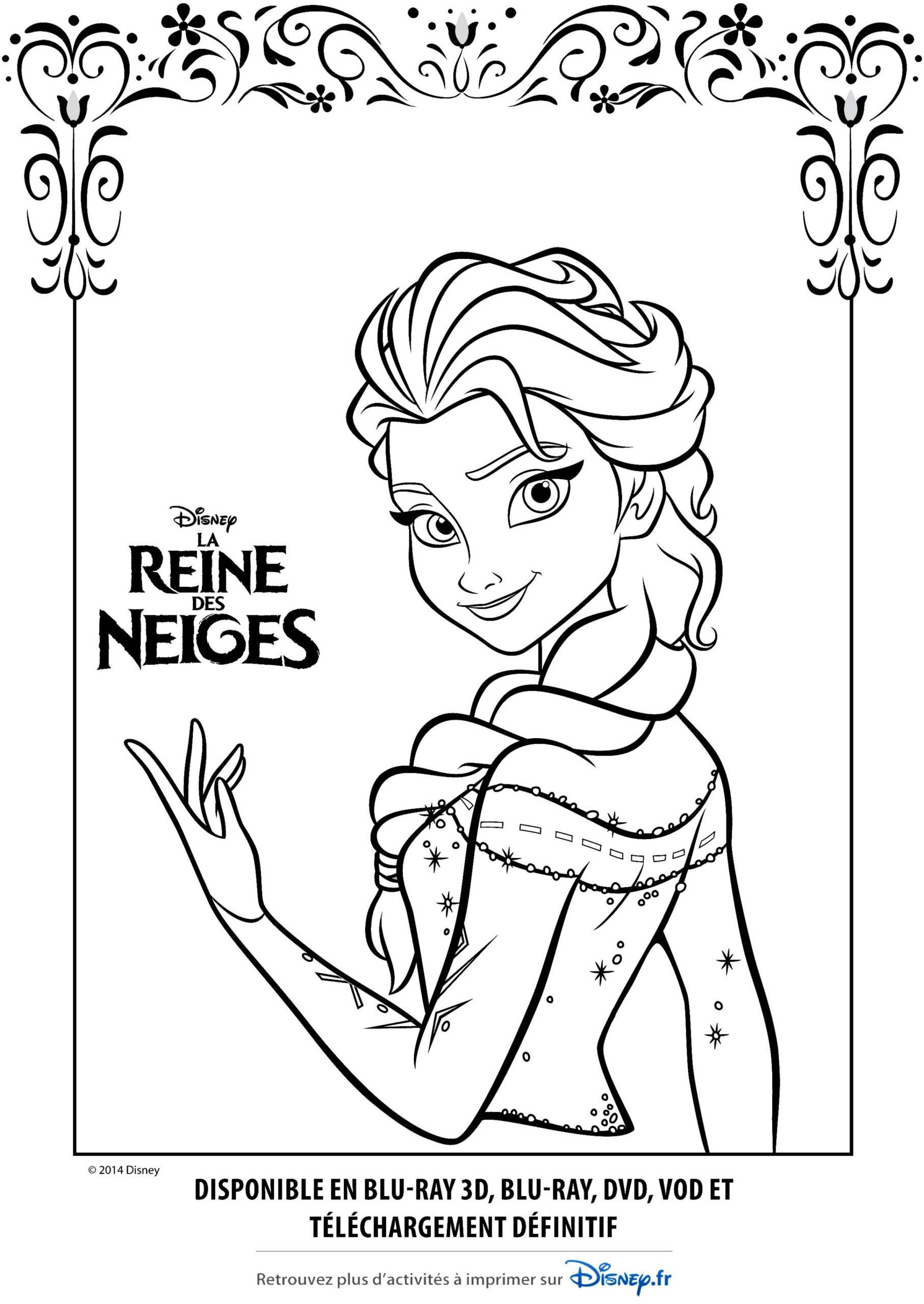 La Reine Des Neiges Elsa 7 - Coloriage Elsa (La Reine Des Neiges destiné Elsa Dessin A Imprimer