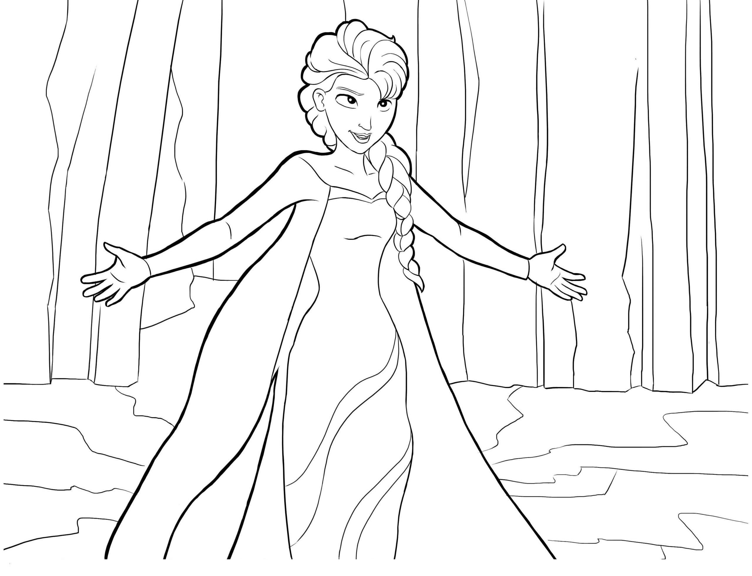 La Reine Des Neiges Elsa - Coloriage La Reine Des Neiges Pour Enfants serapportantà Coloriage Elsa