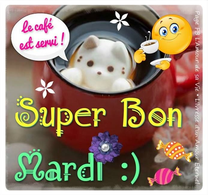 Le Café Est Servi ! Super Bon Mardi :) | Bon Mardi, Mardi, Panneau Facebook intérieur Citation Bon Mardi