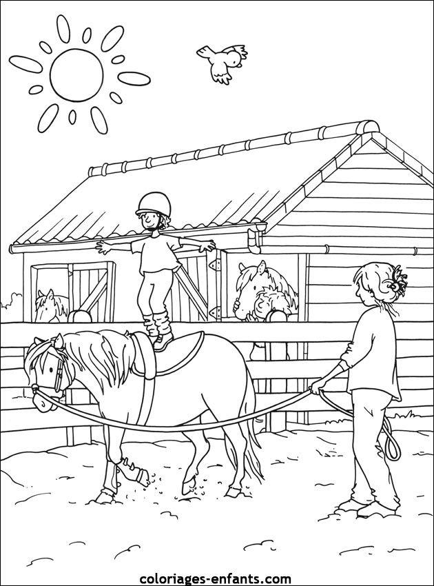 Les Coloriages D&amp;#039;Équitation À Imprimer Sur Coloriages-Enfants destiné Dessins À Imprimer Chevaux