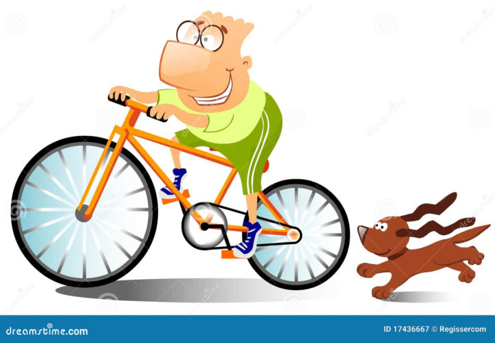 L'Homme Drôle Conduit Sur Un Vélo. Illustration Stock - Illustration Du pour Humour Velo Homme