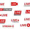 Live Streaming Icons. Broadcasting Video News, Tv Stream Screen Banner intérieur Stream De Ouf