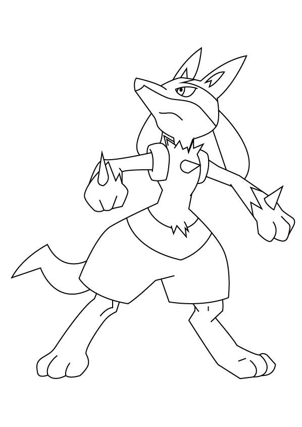 Lucario From Pokemon Coloring Pages - Free Printable Coloring Pages intérieur Coloriage Mega Lucario