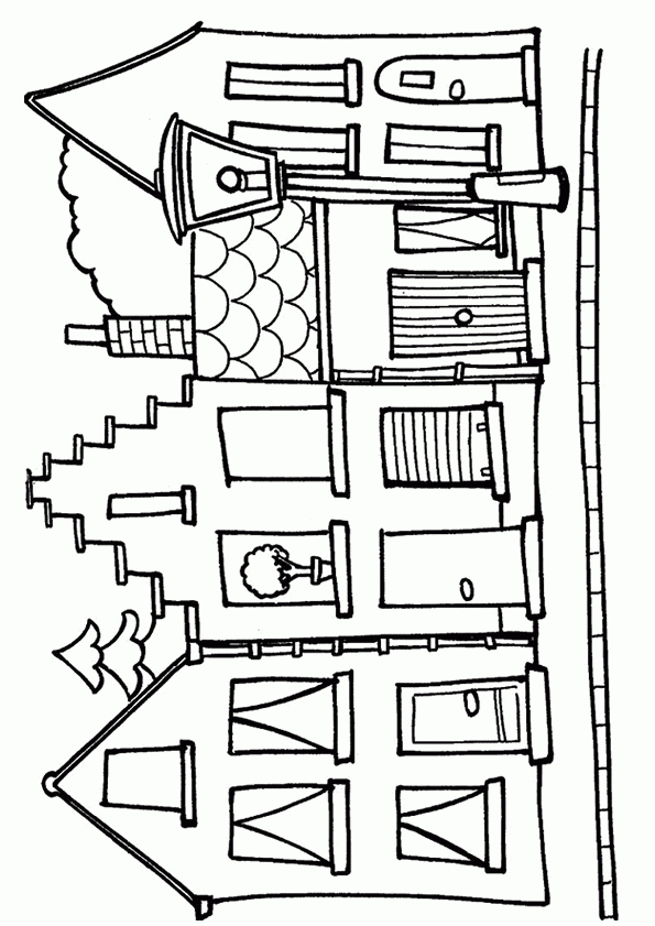 Maisons, Page 22 Sur 37 Sur Hugolescargot | House Colouring Pages à Coloriage Villa