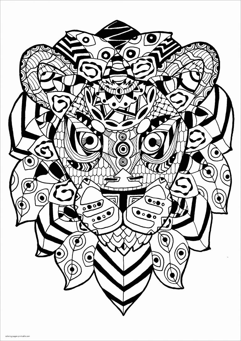 Mandala Lion Coloring Pages encequiconcerne Mandala Lion À Imprimer