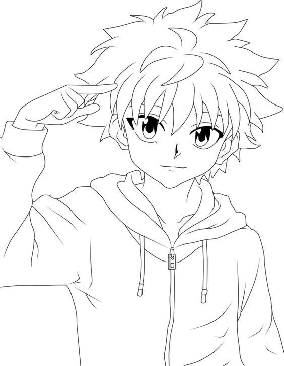 Manga Coloring Book, Coloring Pages For Boys, Coloring Book Pages, Free pour Coloriage Gon