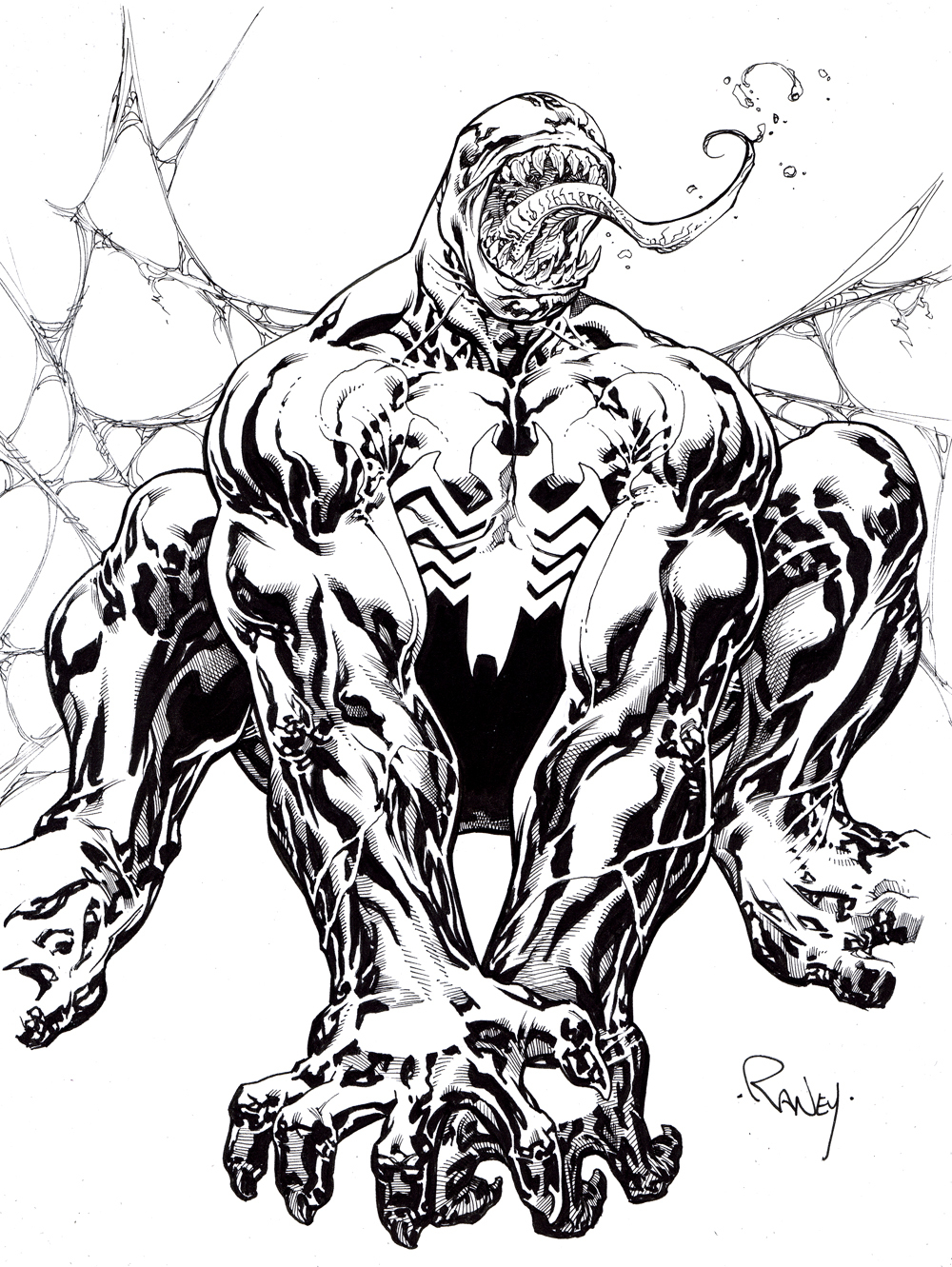 Marvel Coloring Venom Head Coloring Pages destiné Coloriage Venom