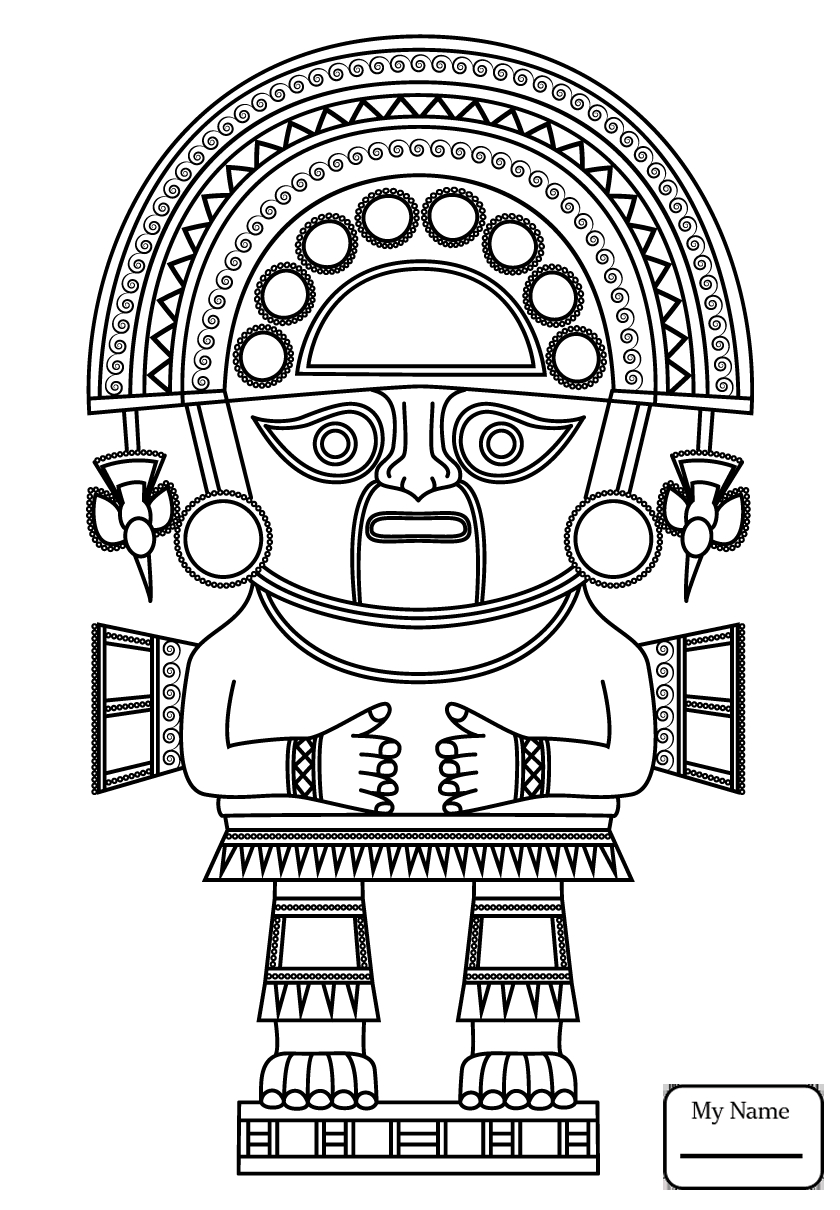 Mayan Pyramid Coloring Page Sketch Coloring Page pour Coloriage Pyramides