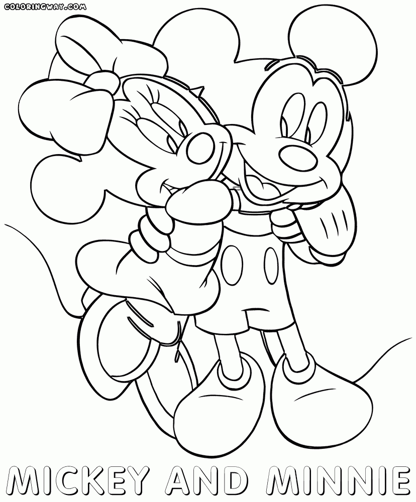 Mickey And Minnie Coloring Pages | Coloring Pages To Download And Print dedans Minnie Et Mickey Coloriage