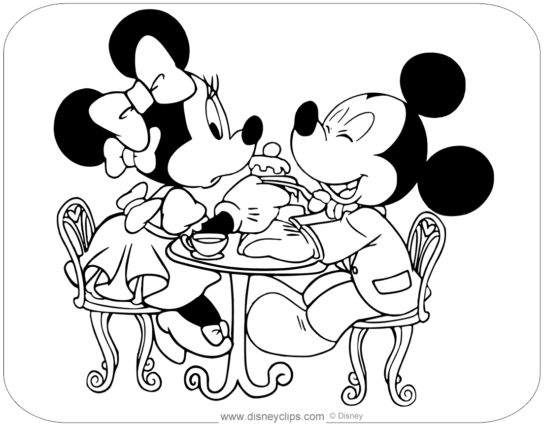 Mickey And Minnie Mouse Coloring Pages | Disneyclips concernant Mickey Et Minnie Coloriage