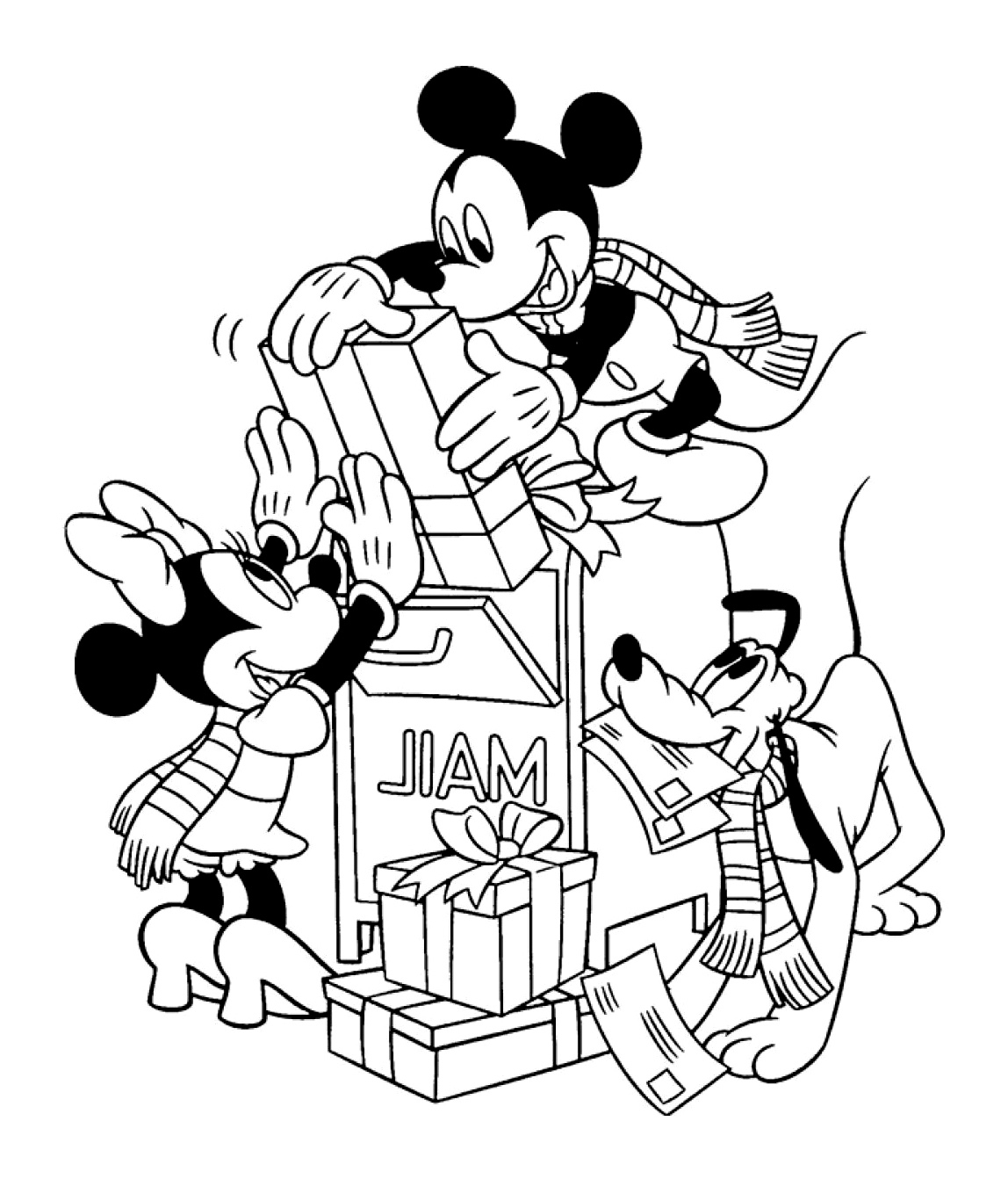 Mickey Minnie Pluto - Coloriage Mickey Et Ses Amis Pour Enfants concernant Coloriage Mini Mickey