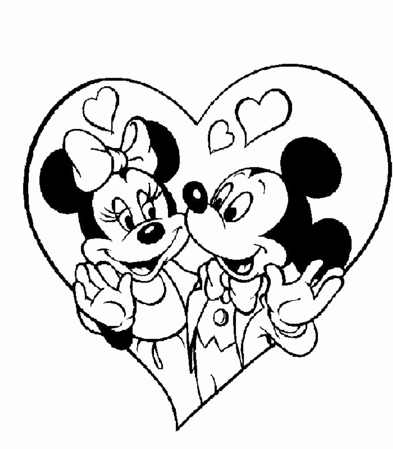 Mickey Mouse Valentines Day Coloring Pages At Getcolorings | Free encequiconcerne Coloriage Mini Mickey