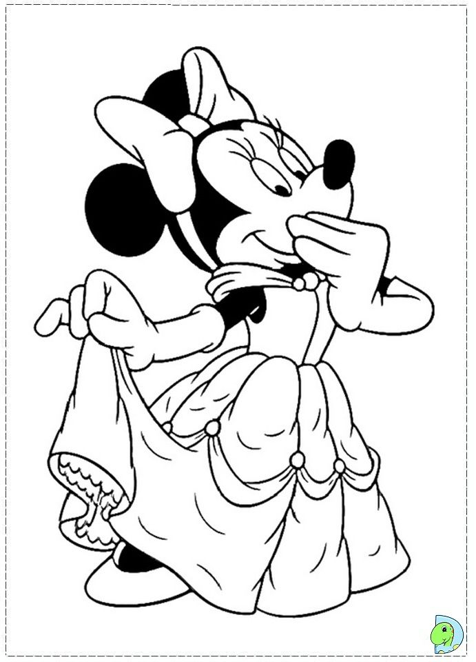 Minnie Mouse Coloring Page- Dinokids | Minnie Desenho, Desenho serapportantà Dessin Minnie À Imprimer