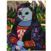 Mona Cat Print By Romero Britto - Artreco encequiconcerne Romero Britto Mona Cat