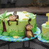 Monkey Jungle Birthday Cake With Matching Smash Cake | Safari Birthday serapportantà Gateau Theme Jungle