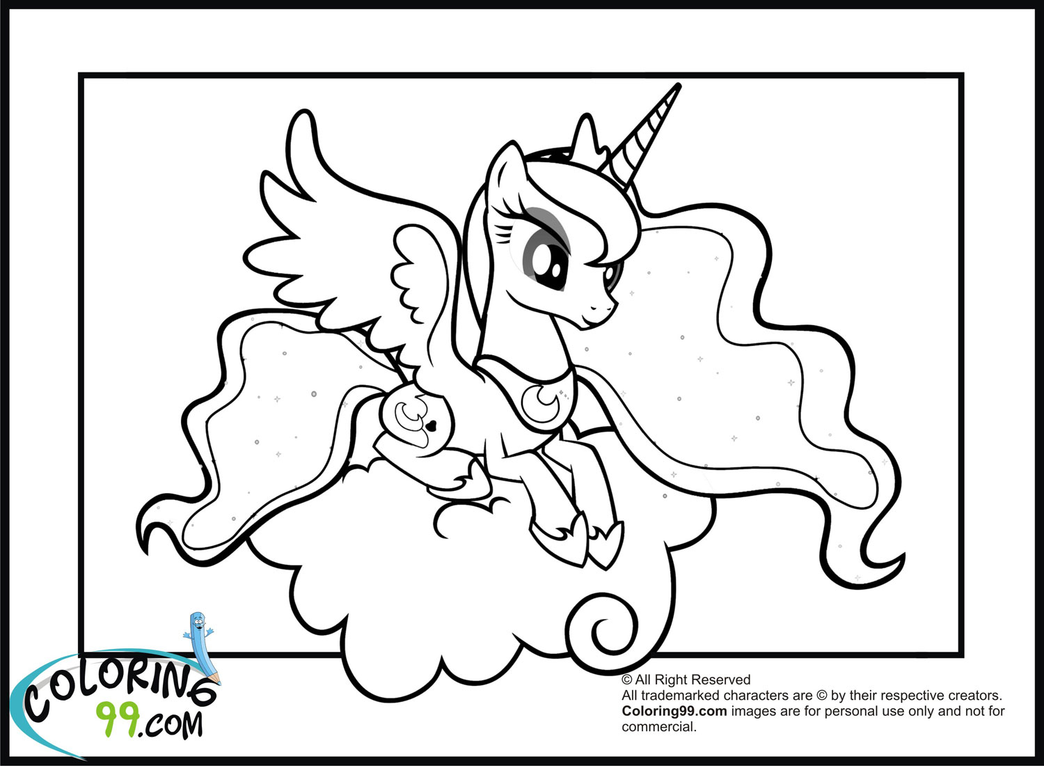 My Little Pony Princess Luna Coloring Pages | Team Colors intérieur Coloriage My Little Pony Princesse Luna