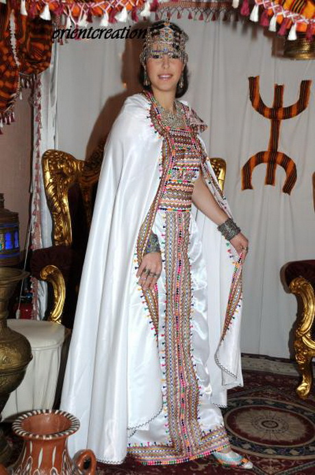 Negafa Robe Kabyle - Beauté Et Mode tout Robe Kabyle Blanche