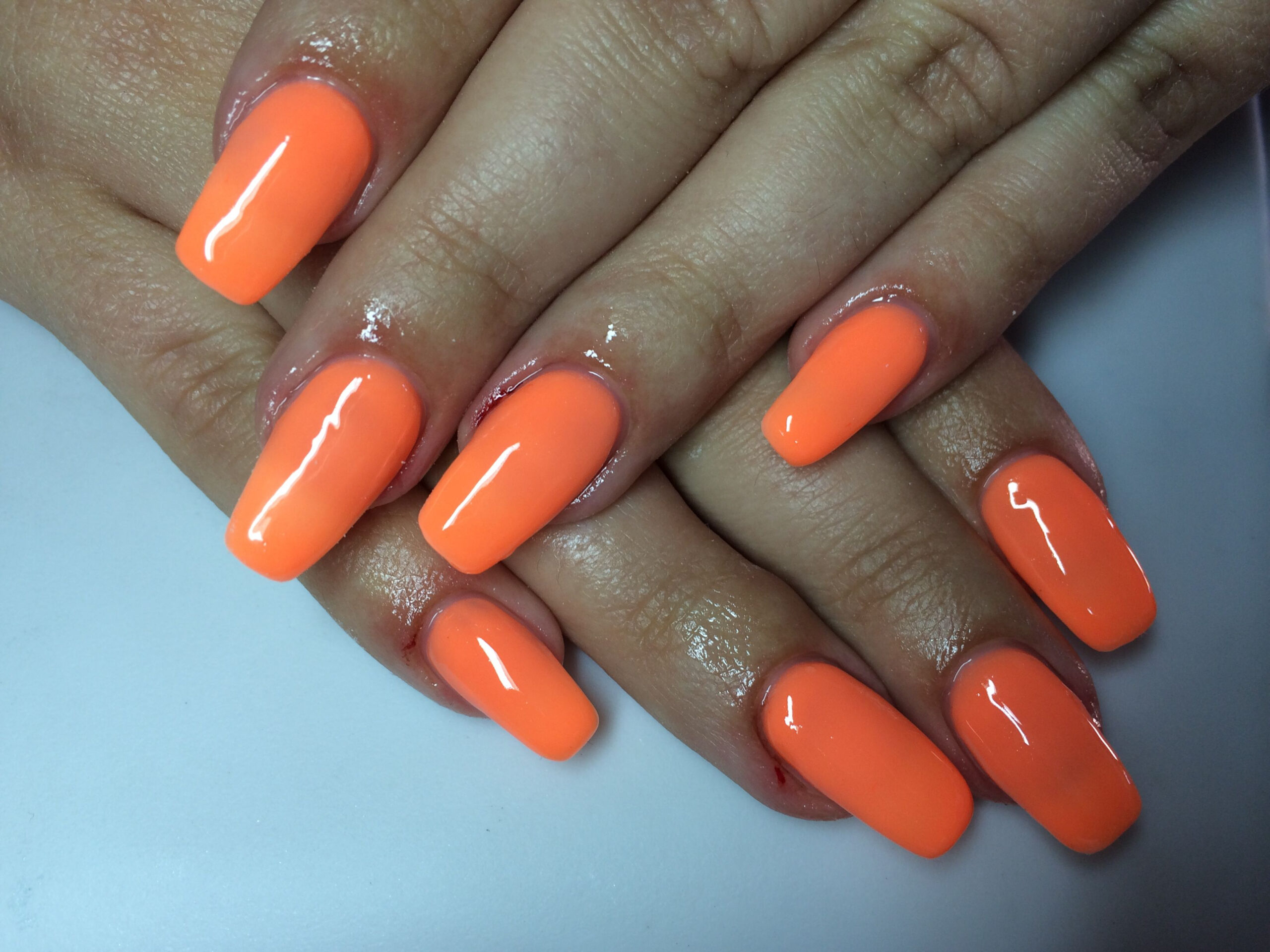Neon Orange Nails :) | Nails, Neon Orange Nails, Orange Nails concernant Ongles Oranges Fluo