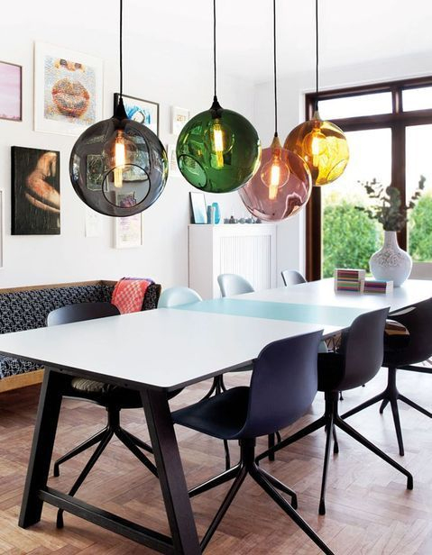 On Veut Une Suspension Design - Elle Décoration En 2020 | Luminaires dedans Lustre Salle À Manger Tendance