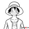 One Piece Drawing At Paintingvalley | Explore Collection Of One concernant Dessin A Imprimer Luffy