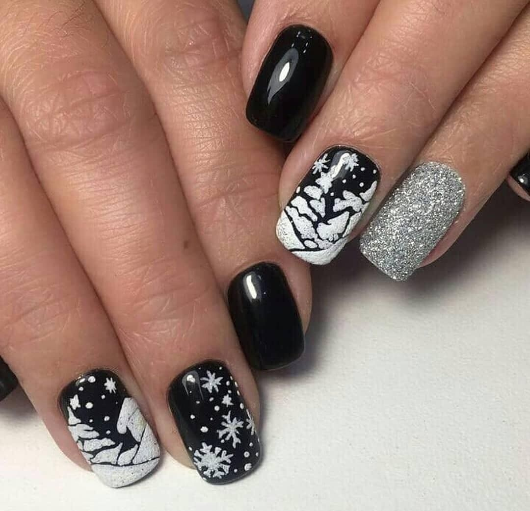 Ongle En Gel Hiver : Les Couleurs Et Les Motifs À Privilégier Cette Année tout Ongle Gel Noir