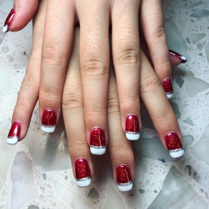 Ongles De Noël + 100 Motifs Simples Et Élégants À Décorer! - 💅 Ongles avec Ongle Rouge Deco