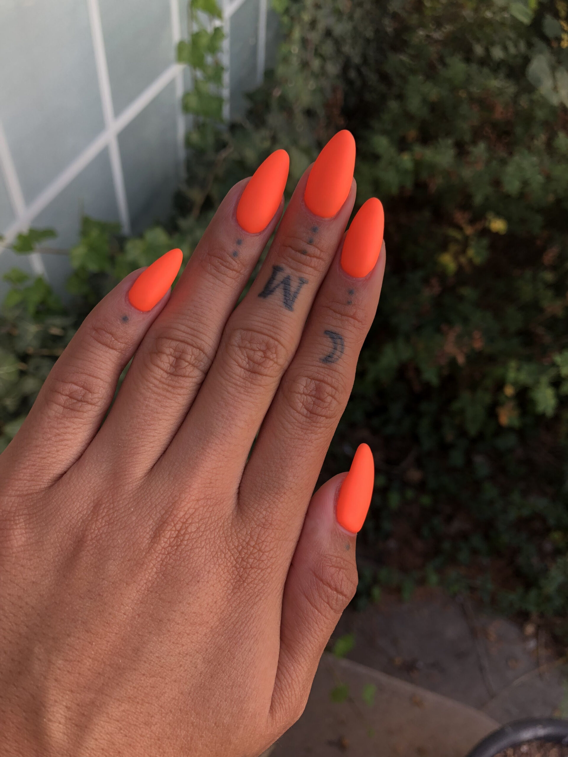 Orange Acrylic Nails, Almond Acrylic Nails, Summer Acrylic Nails dedans Ongles Oranges Fluo