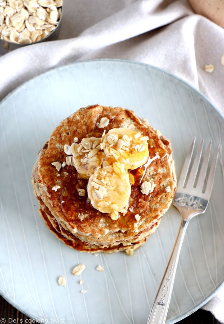 Pancakes Express Banane Et Flocons D'Avoine (Sans Gluten, Sans Lactose concernant Gateau Healthy Banane Flocon D'Avoine