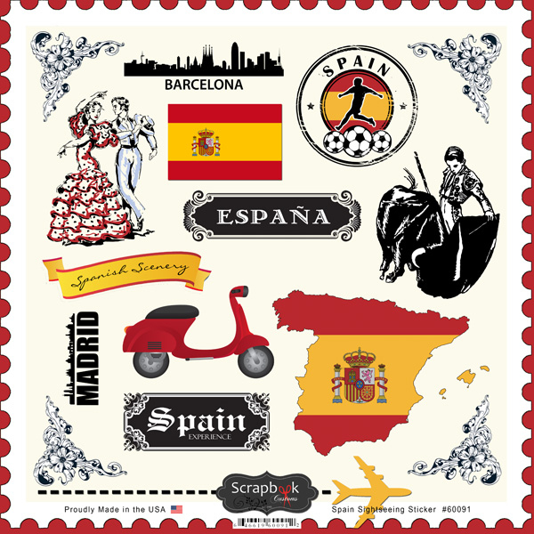 Papier Scrapbooking Theme Espagne destiné Page De Garde Espagnol A Imprimer