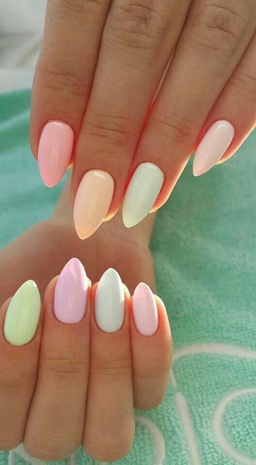 Pastel Multi-Colored Nails For Spring | Unghie Idee, Unghie Gel Estive encequiconcerne Ongle Rose Pastel
