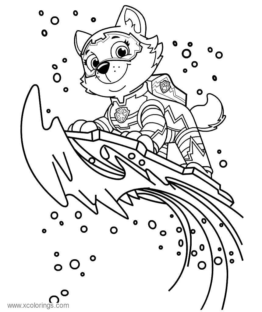 Paw Patrol Mighty Pups Everest Coloring Pages - Xcolorings concernant Coloriage Pat Patrouille Everest