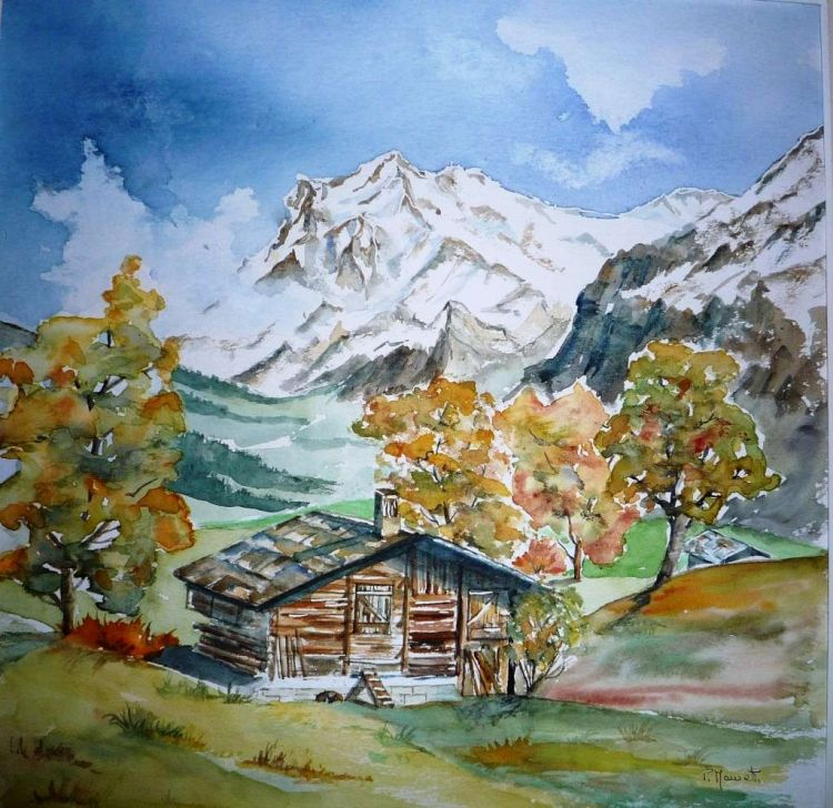 Peinture Montagne Aquarelle - Dsullana concernant Paysage Aquarelle Facile