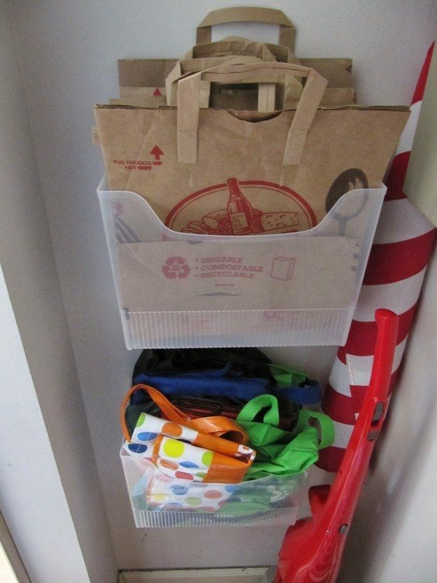 Pick A Spot To Corral All Of Your Reusable Grocery Bags So You'Ll destiné Rangement Sac De Course