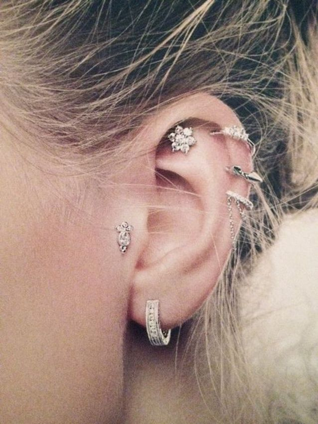 Piercing Oreille Anneau - Pourquoi Le Piercing D&amp;#039;Oreille Est-Il Cool tout 3 Trous Lobe Oreille