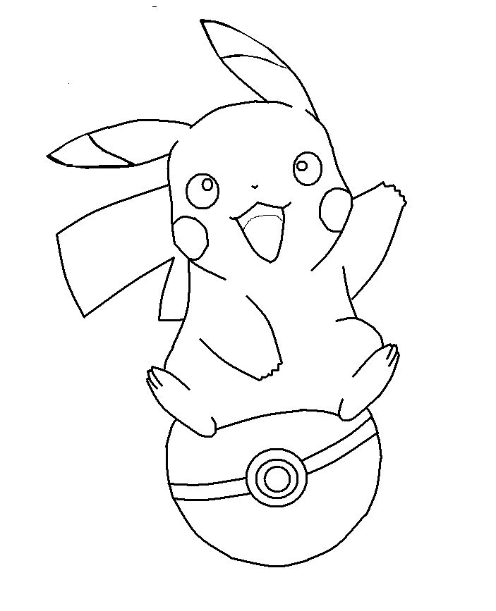 Pikachu On A Pokeball Base By Shqandy On Deviantart | Colorear Pokemon avec Coloriage Pokeball À Imprimer