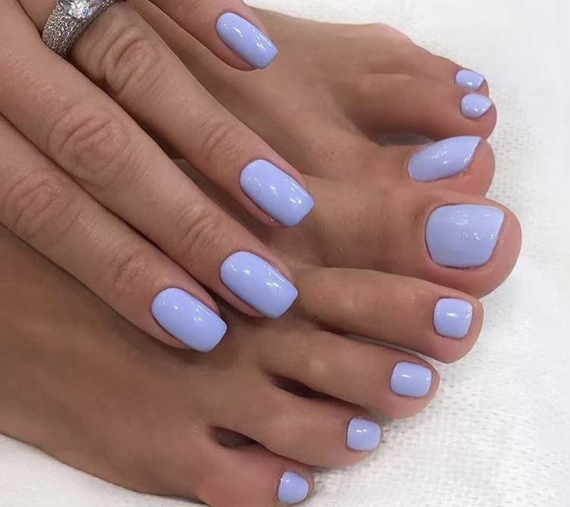 Pin By Cheryl Supak On Nails Toes | Summer Toe Nails, Toe Nail Color pour Ongles Bleu Pastel