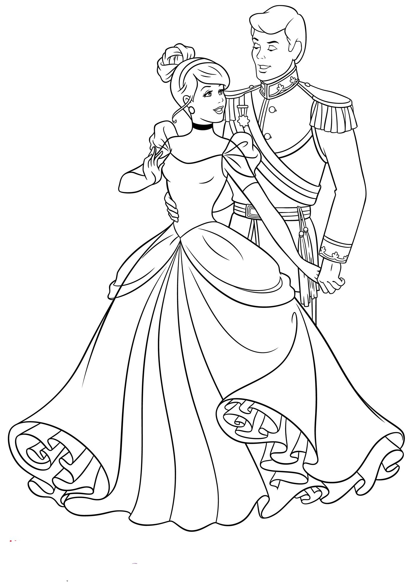 Pin By Coloring Pages Gallery On 2 Coloriage | Cinderella Coloring avec Coloriage Cendrillon À Imprimer
