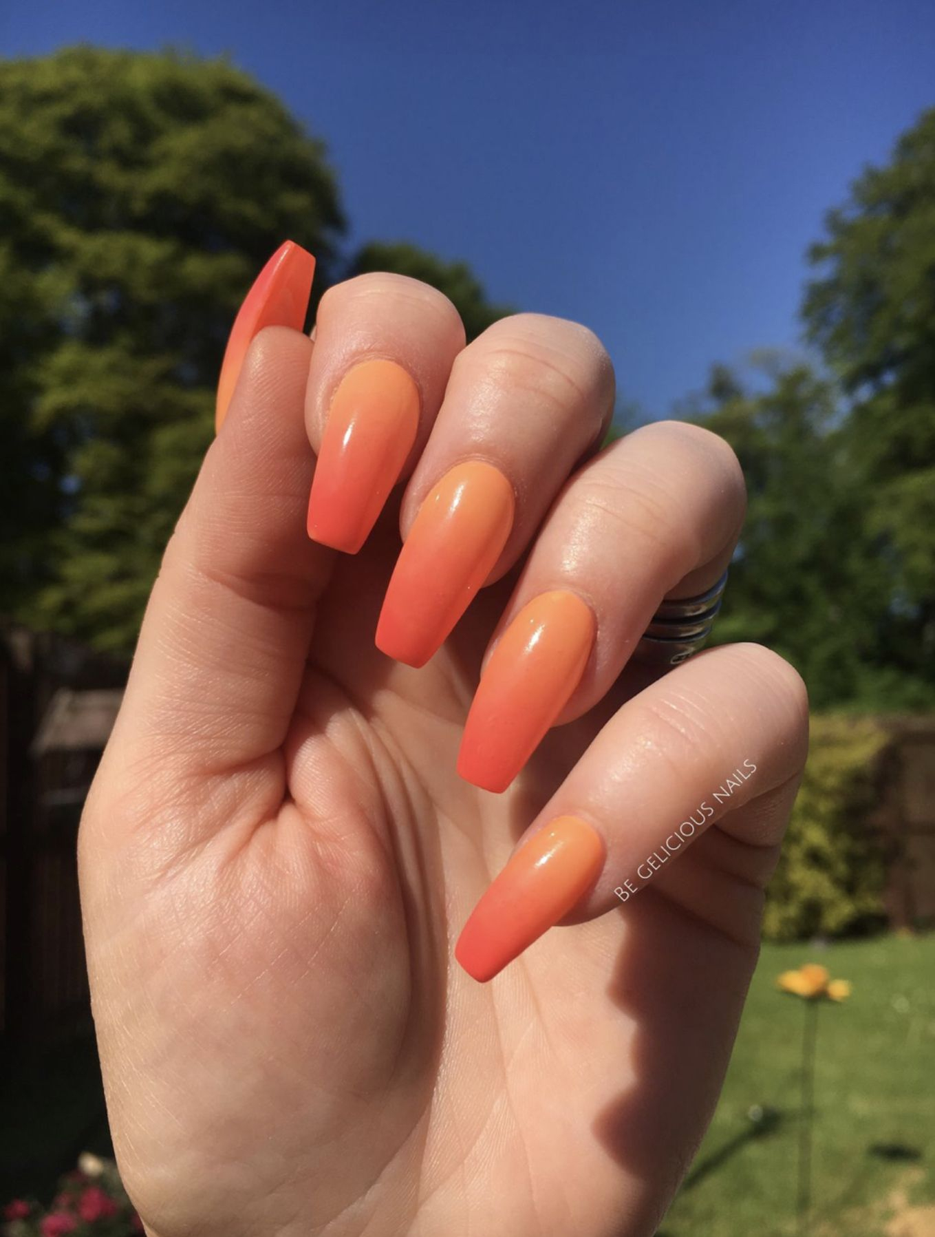 Pin By Hailei Trowbridge On Nails | Neon Orange Nails, Orange Ombre dedans Ongles Oranges Fluo