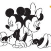 Pin Em Coloriages De Tlh serapportantà Minnie Et Mickey Coloriage