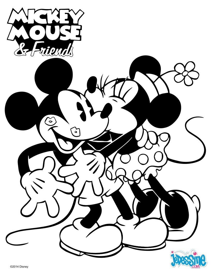 Pin On Coloring Pages intérieur Dessin Mickey Et Minnie