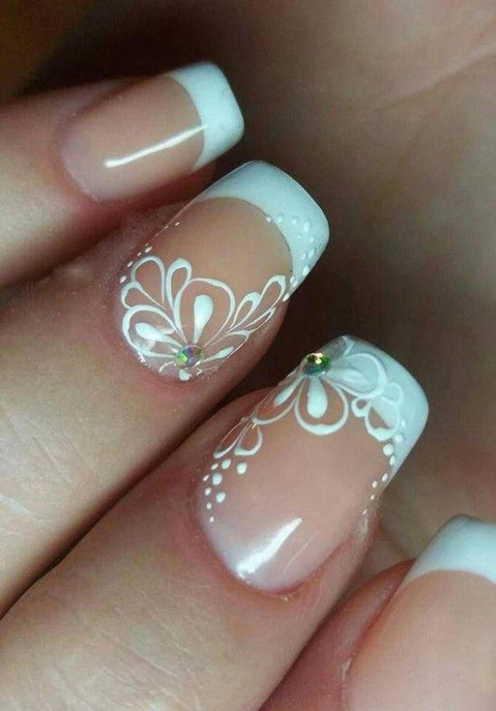 Pin On Conception D&amp;#039;Ongles De Mariee pour Ongle Blanc Pailleté