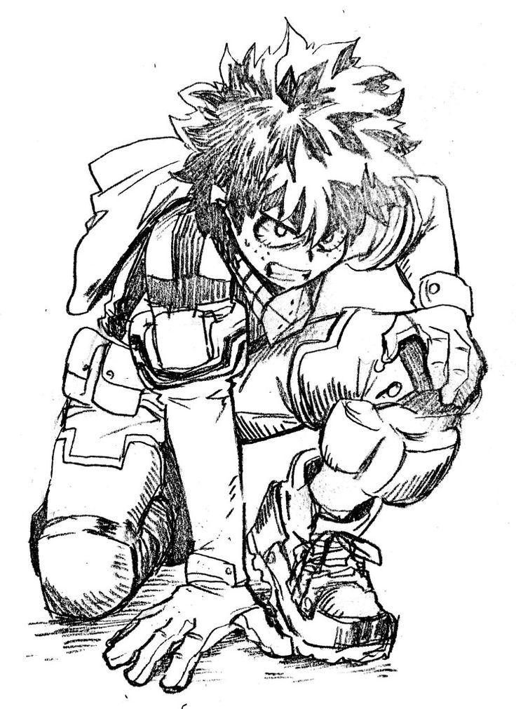Pin On Dad Might (Mha) intérieur Coloriage Mha