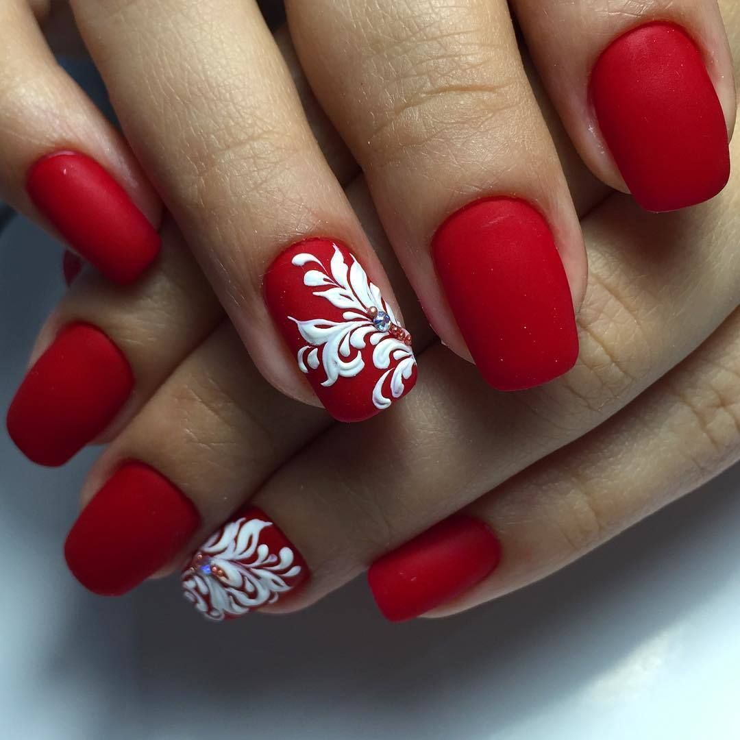 Pin On Idées Ongles pour Idee Ongle Rouge