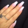 Pink To White Acrylic Ombré.. Coffin Style Ig: Ashleyvictoria.xo avec Ongle Rose Pastel