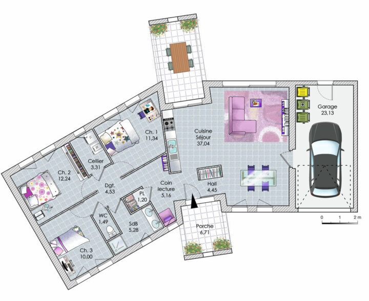 Plan De Maison : Une Vaste Maison Contemporaine | Faire Construire Sa à Plan Maison En L