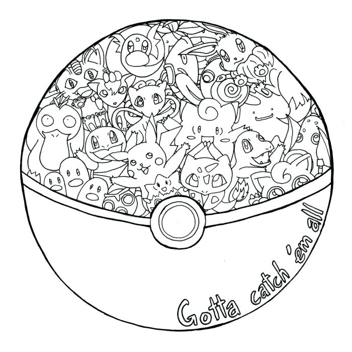 Pokemon Coloring Pages Pokeball At Getcolorings | Free Printable tout Coloriage Pokeball À Imprimer