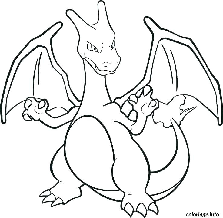 Pokemon Mega Charizard X Coloring Pages At Getcolorings | Free avec Dracaufeu A Colorier