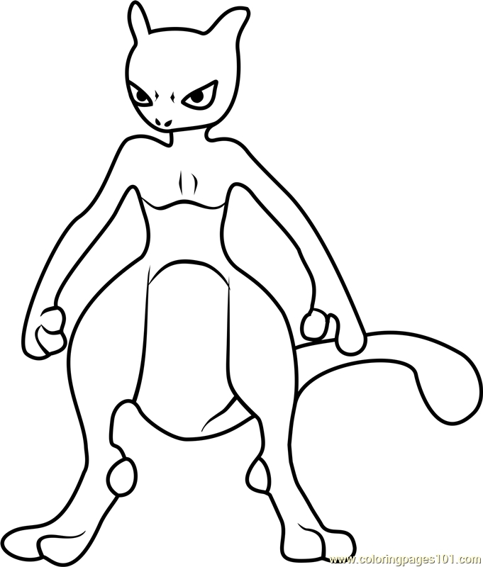 Pokemon Mewtwo Coloring Pages At Getcolorings | Free Printable serapportantà Coloriage Pokemon Mew Et Mewtwo