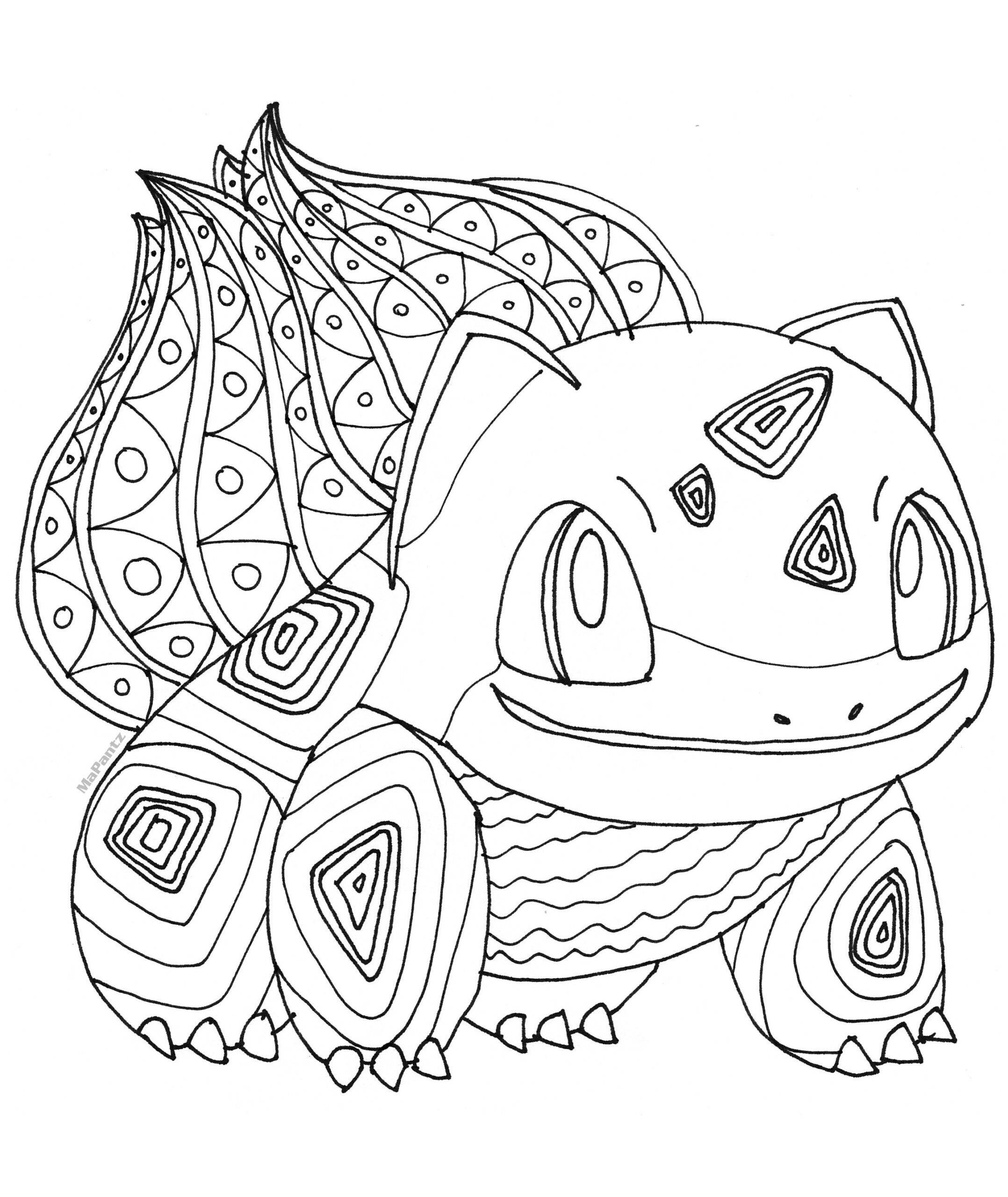 Pokemon Tegninger Bulbasaur | Tegninger Dyr à Coloriage Pokemon Bulbizar