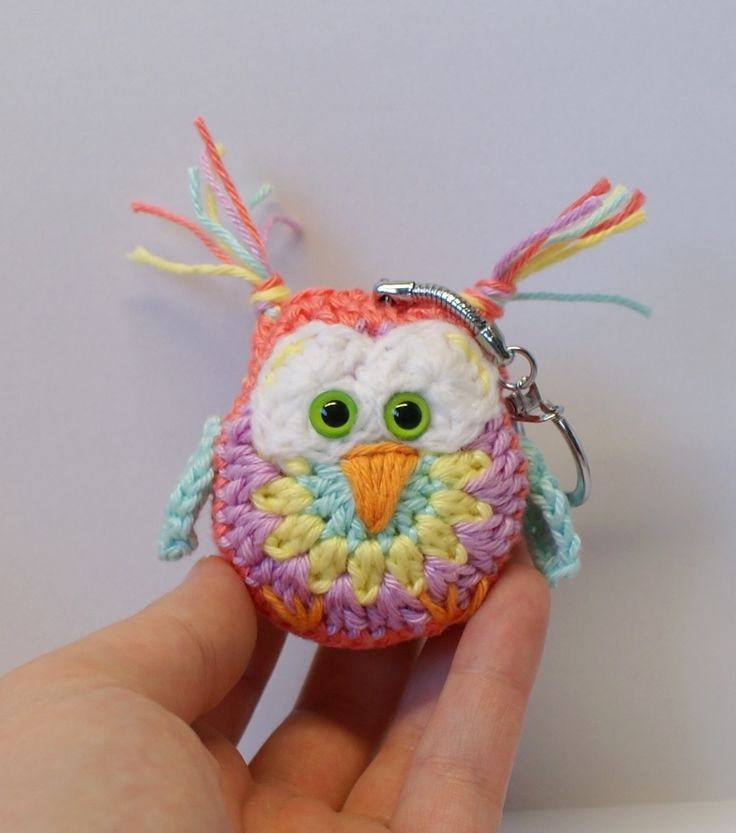 Porte Clé Chouette/Hibou Fait Main Au Crochet Amigurumi : Accessoires À intérieur Porte Clé Crochet Modèle Gratuit